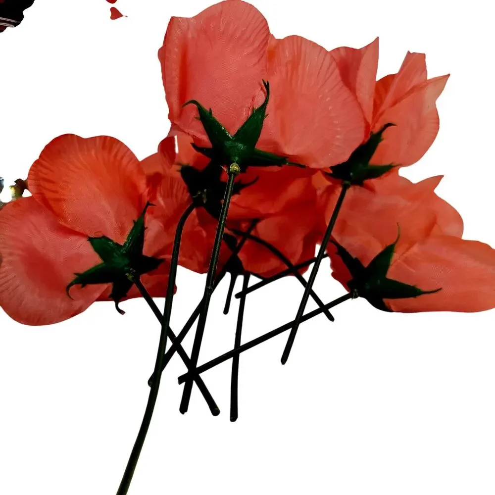 Artificial Coral Silk Roses 3